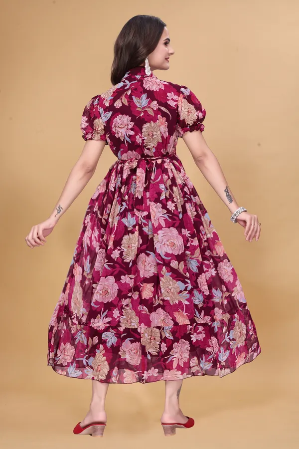 Women_Floral_Print_A-Line_Midi_Dress_|_Maroon_|_Puff_Sleeves_|_Casual_Party_Wear_Dress