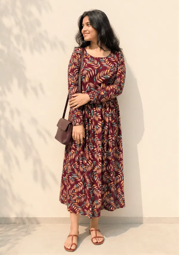 Women_Printed_Flared_Maxi_Dress_with_Full_Sleeves