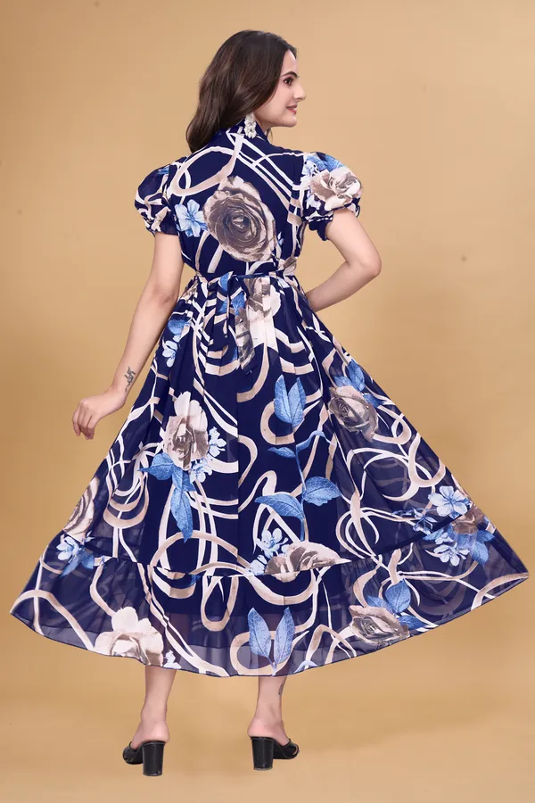 Women’s_Navy_Blue_Floral_Printed_Midi_Dress_|_Short_Puff_Sleeves_|_Fit_&_Flare_Casual_&_Party_Wear_Dress