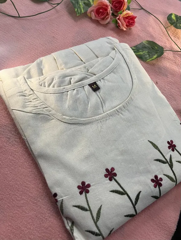 Women’s_Off_White_Cotton_Floral_Thread_Embroidered_Knee-Length_Dress