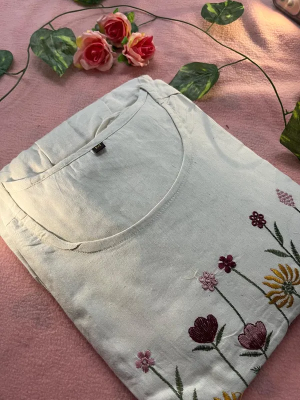 Women’s_Off_White_Cotton_Floral_Thread_Embroidered_Knee-Length_Dress