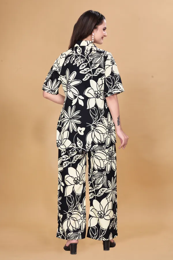 Zanies_Cotton_Blend_Black_Colour_Co-Ord_Set_For_Women