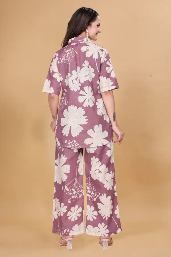 Zanies_Cotton_Blend_PurpleColour_Co-Ord_Set_For_Women