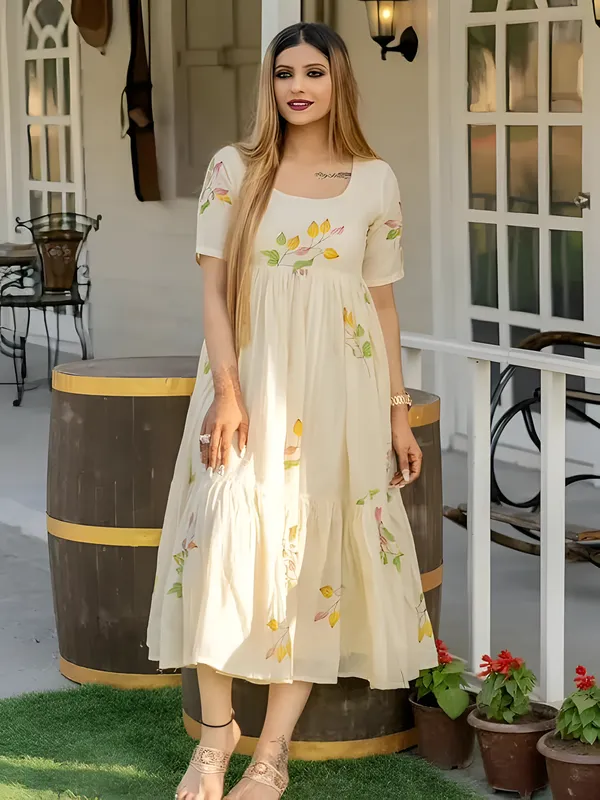 Zanies Zanies Off White Printed Maxi Dress|Calf Length Dress|Women Dress  Below Knee Price in India - Buy Zanies Zanies Off White Printed Maxi Dress|Calf  Length Dress|Women Dress Below Knee online at https://zaniesmall.com