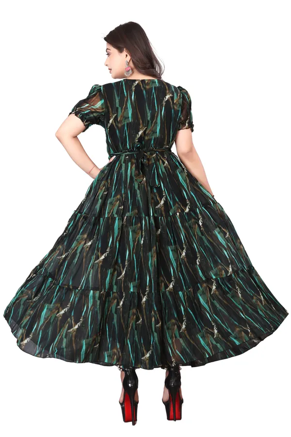 Zanies_Women_Aqua_Blue_Color_Georgette_Maxi_Dress