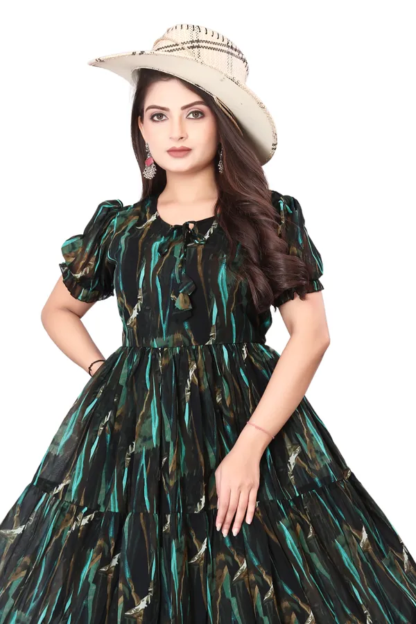 Zanies_Women_Aqua_Blue_Color_Georgette_Maxi_Dress