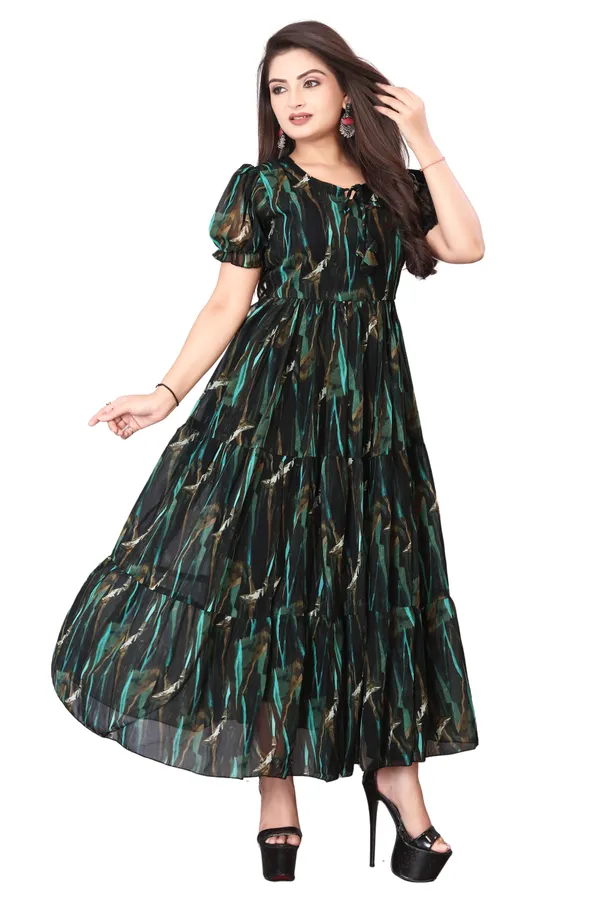 Zanies_Women_Aqua_Blue_Color_Georgette_Maxi_Dress