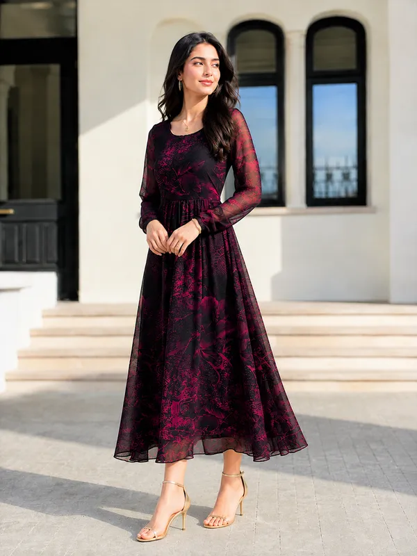 Women_Printed_Flared_Maxi_Dress_with_Full_Sleeves