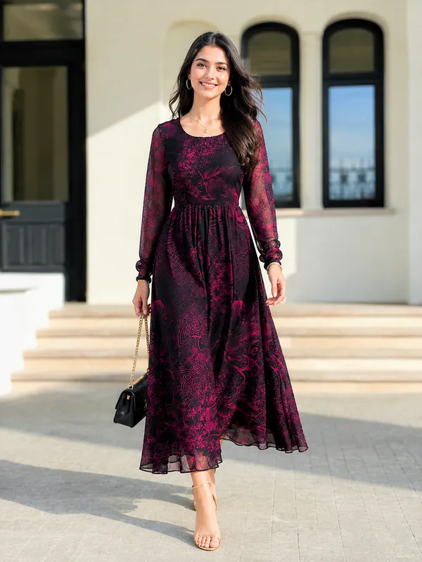 Women_Printed_Flared_Maxi_Dress_with_Full_Sleeves