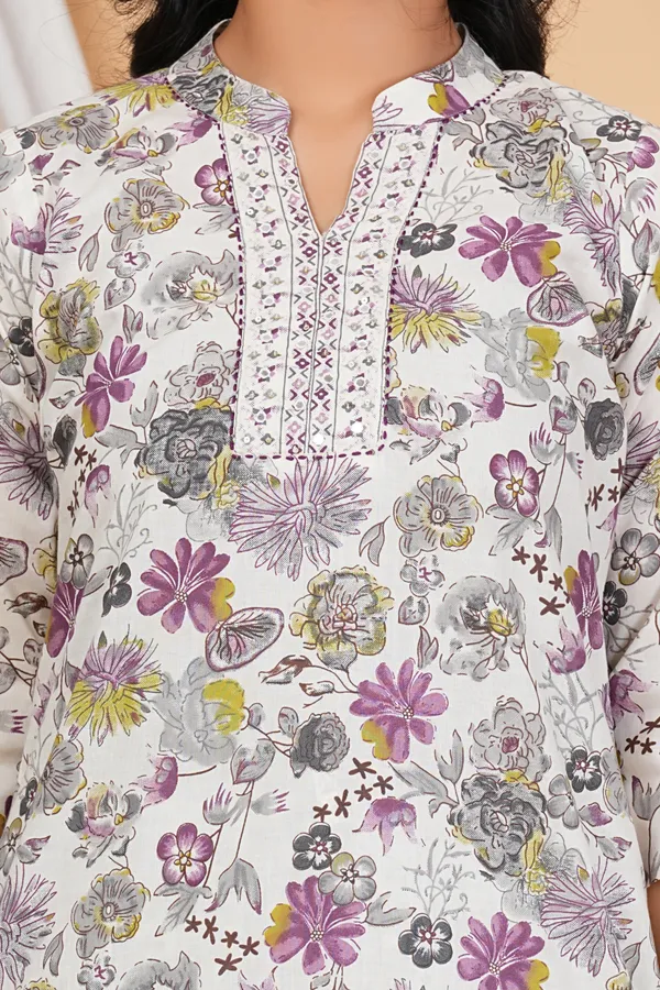 White_Purple_Straight_Suit_For_Women