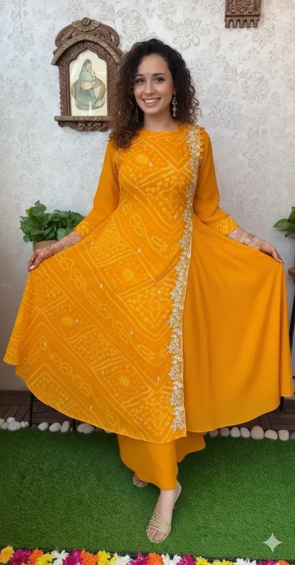 Yellow_Pure_Chinnon_Gown_For_Women