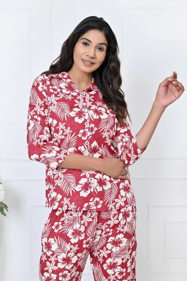 Maroon_Pure_Rayon_Slub_Collar_Neck_Slip_&_On_Co_&_Ord_Set_For_Women
