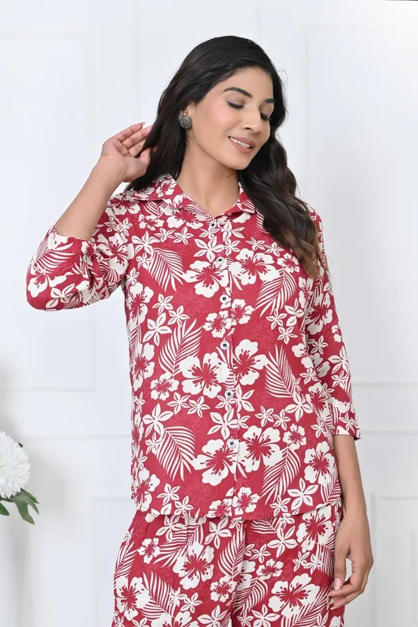 Maroon_Pure_Rayon_Slub_Collar_Neck_Slip_&_On_Co_&_Ord_Set_For_Women