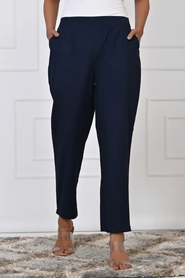 Navy_Blue_Cotton_Pant_For_Women