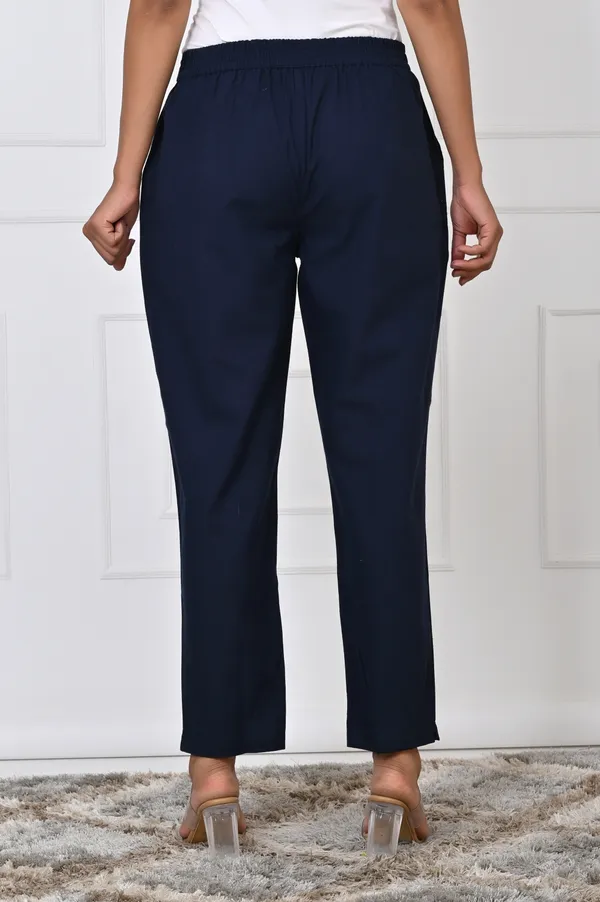 Navy_Blue_Cotton_Pant_For_Women