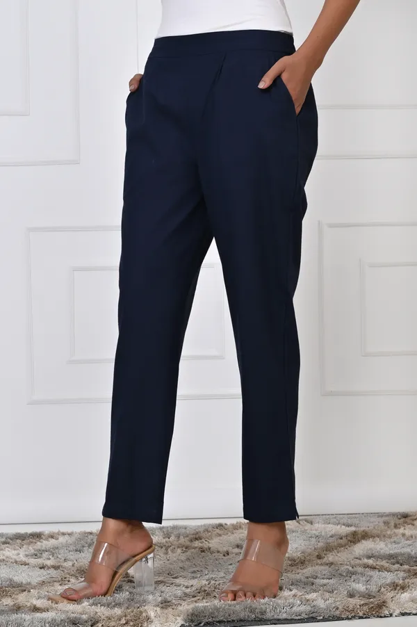 Navy_Blue_Cotton_Pant_For_Women