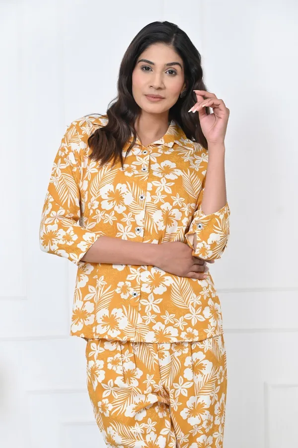 Yellow_Pure_Rayon_Slub_Collar_Neck_Slip_&_On_Co_&_Ord_Set_For_Women