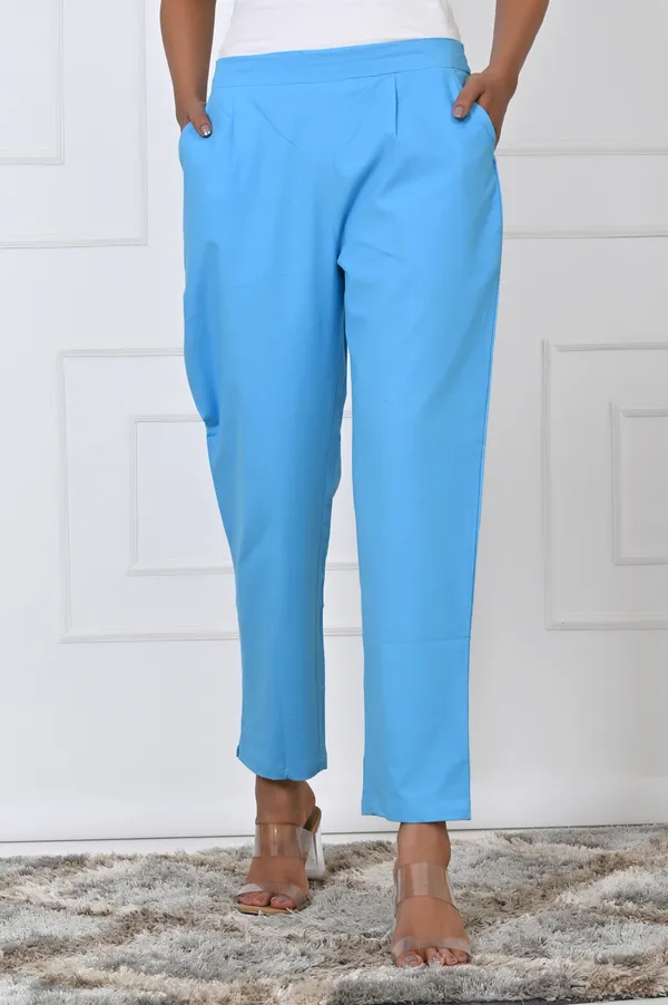 Sky_Blue_Cotton_Pant_For_Women
