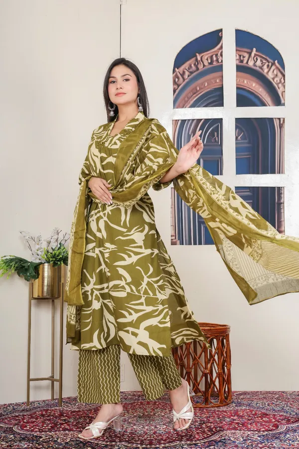 Mehandi_A_Line_Suit_For_Women
