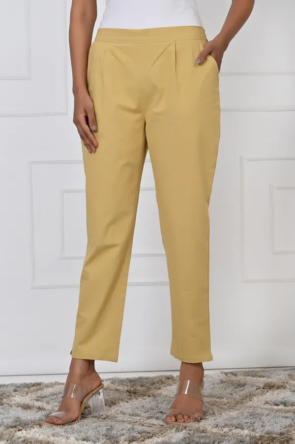 Golden_Cotton_Pant_For_Women