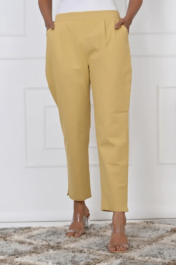 Golden_Cotton_Pant_For_Women