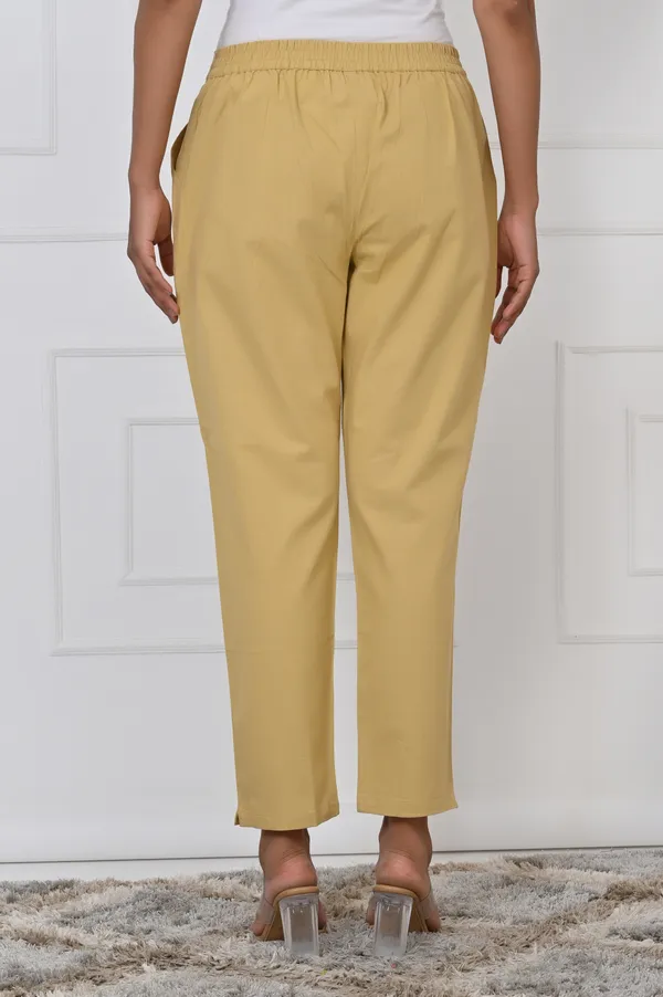 Golden_Cotton_Pant_For_Women