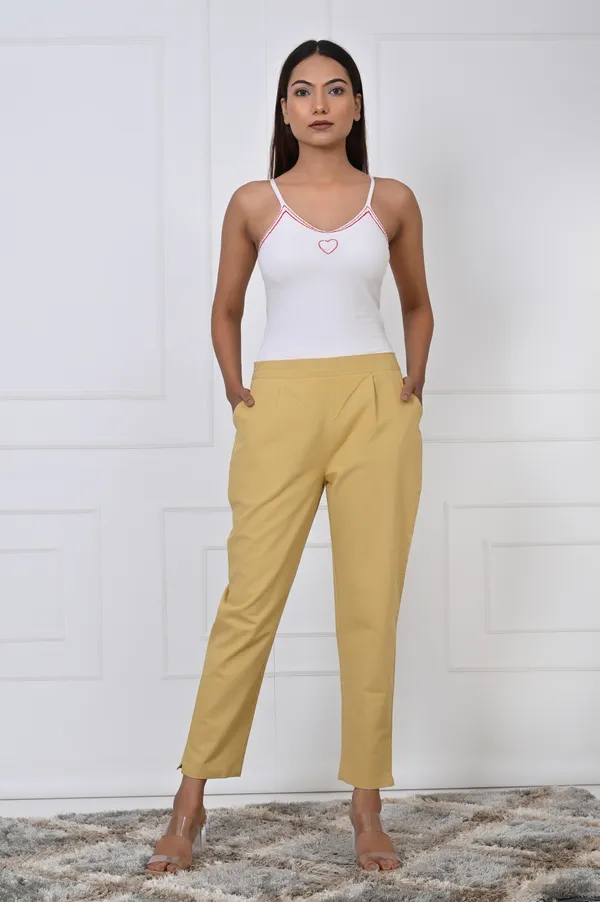 Golden_Cotton_Pant_For_Women