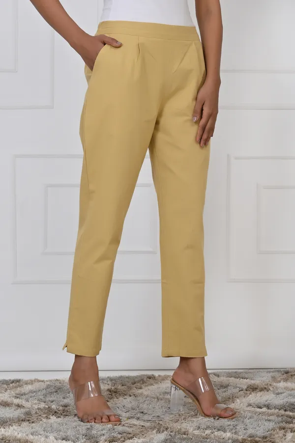 Golden_Cotton_Pant_For_Women