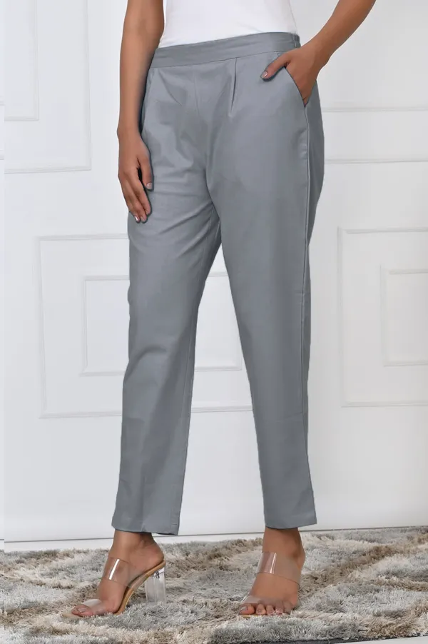 Grey_Cotton_Pant_For_Women