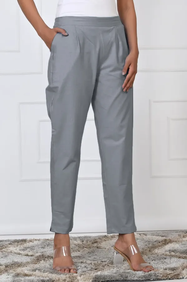 Grey_Cotton_Pant_For_Women