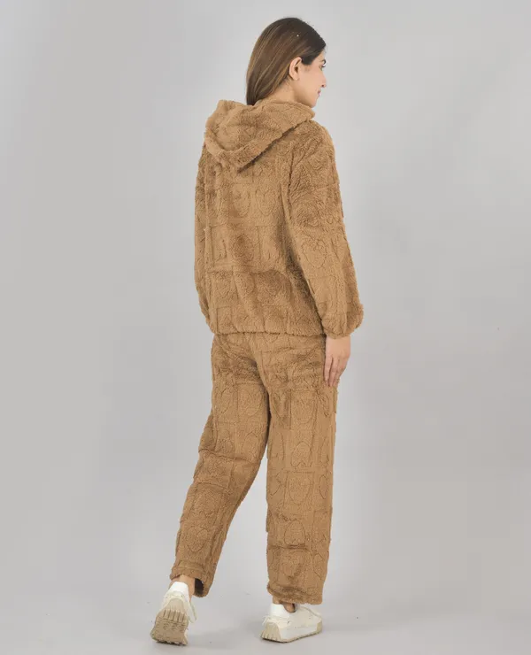 Brown_Winterwear_Night_Suit_With_Hoodie_For_Women