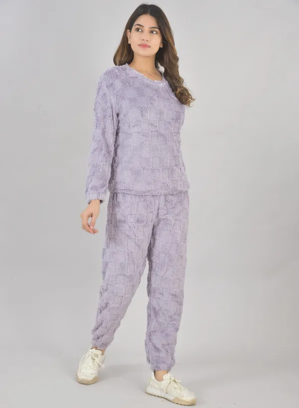 Purple_Winterwear_Checkered_Night_Suit_For_Women