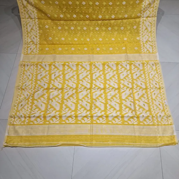 Yellow_Resham_Cotton_Jamdani_Saree_For_Women_Mariam