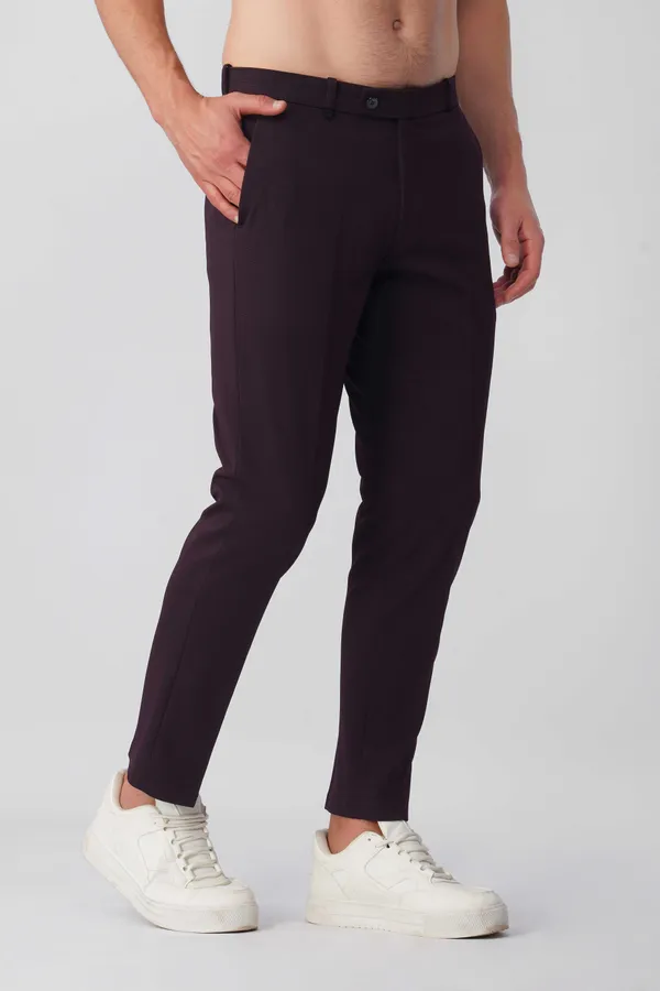 Maroon_Textured_Formal_Trouser_|_Stretchable_and_Wrinkle_Free_Fabric