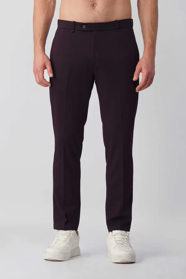 Maroon_Textured_Formal_Trouser_|_Stretchable_and_Wrinkle_Free_Fabric