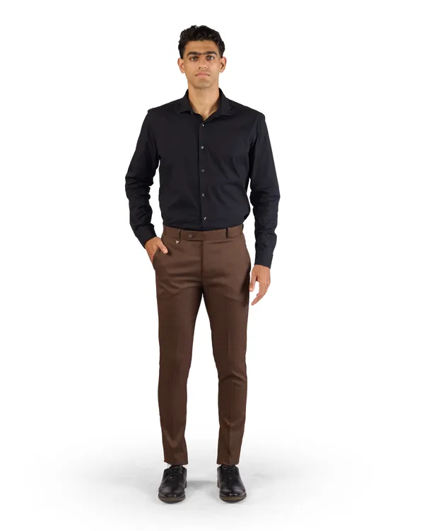 SANT_-_BROWN_SELF-CHECK_SLIM_FIT_FORMAL_TROUSER