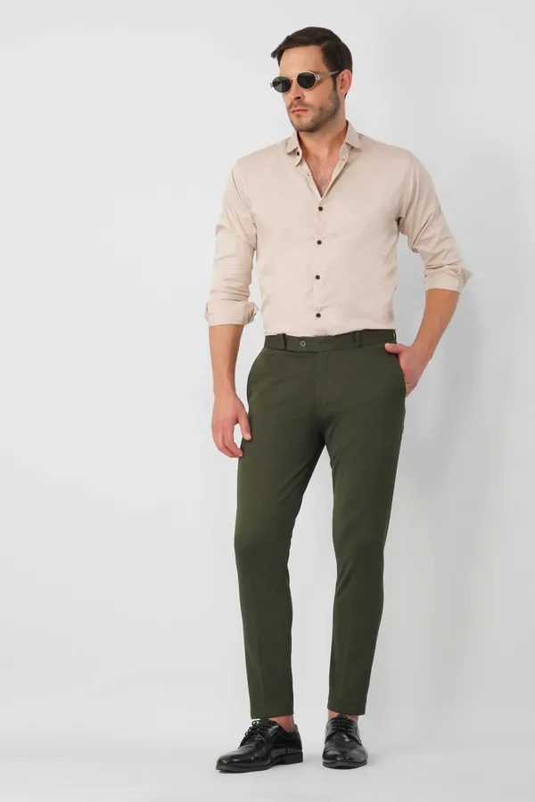 Olive_Green_Textured_Formal_Trouser_|_Stretchable_and_Wrinkle_Free_Fabric
