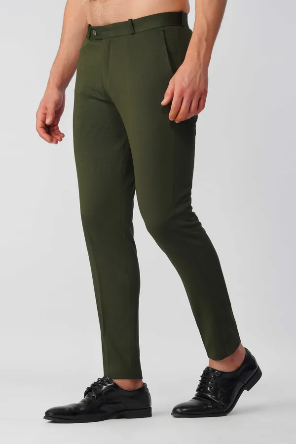 Olive_Green_Textured_Formal_Trouser_|_Stretchable_and_Wrinkle_Free_Fabric