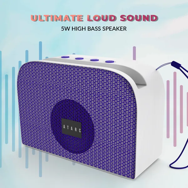 ATARC_AT-611_Ultimate_|_5W_Bluetooth_Speaker_|_Hi-fi_Stereo_Sound_Surround_|_Upto_8_Hours_Playback_with_RGB_Lights_|_Best_for_Mobile,_Laptop/PC,_Ipad,_Media_Players_(Blue)
