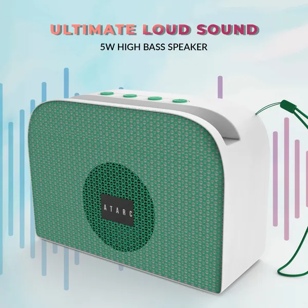 ATARC_AT-611_Ultimate_|_5W_Bluetooth_Speaker_|_Hi-fi_Stereo_Sound_Surround_|_Upto_8_Hours_Playback_with_RGB_Lights_|_Best_for_Mobile,_Laptop/PC,_Ipad,_Media_Players_(Green)