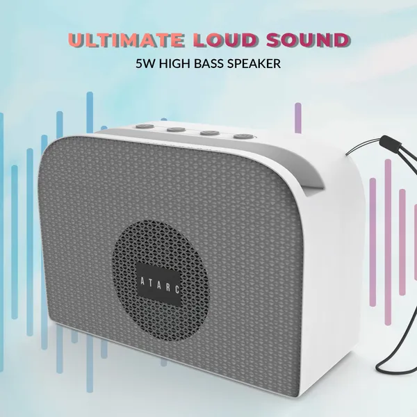 ATARC_AT-611_Ultimate_|_5W_Bluetooth_Speaker_|_Hi-fi_Stereo_Sound_Surround_|_Upto_8_Hours_Playback_with_RGB_Lights_|_Best_for_Mobile,_Laptop/PC,_Ipad,_Media_Players_(Grey)