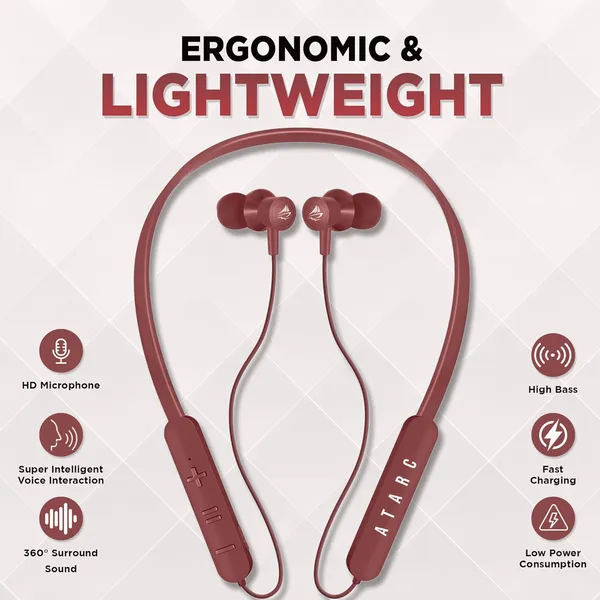 ATARC_Red_Neckband_With_Smart_Voice_Control_I_Long_Lasting_Playtime_50_Hrs_Dual_Pairing_Bluetooth