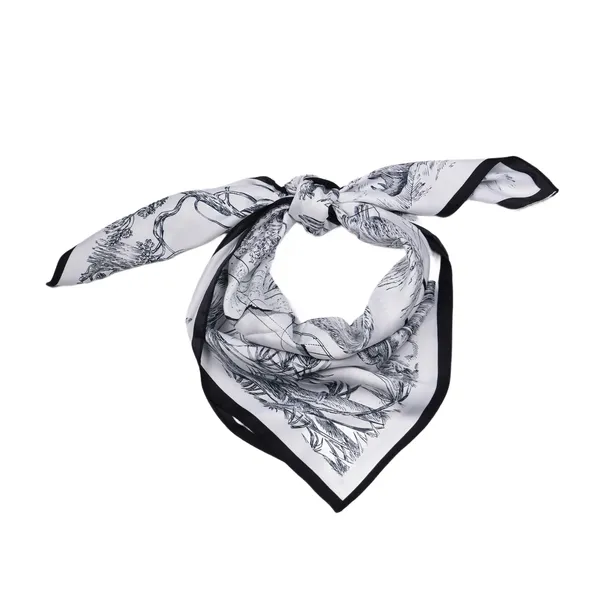 Calixto_Luxury_Silk_Square_Scarf_for_Women_–_Elegant_Black_and_White_Animal_Print_with_Giraffe_Design_–_Soft_Neck_Wrap,_Headscarf,_Bandana,_35"x35"
