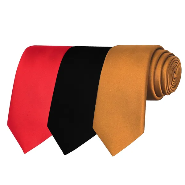 Calixto_Solid_Design_Men's_Blood_Red,Black,Mustard_Solid_Color_Necktie_For_Men's_,_Polyster_Smooth_Fabric_Necktie_(Pack_Of_3)