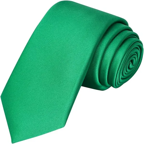 Calixto_Solid_Design_Men's_Blood_Red,Bottle_Green,_Grey_Solid_Color_Necktie_For_Men's_,_Polyster_Smooth_Fabric_Necktie_(Pack_Of_3)