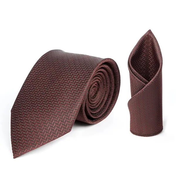 Brown_Men_Micro_Silk_Smooth_Fabric_Criss_Cross_Design_Neck_Tie_&_Pocket_Square_With_Leatherite_Gift_Box