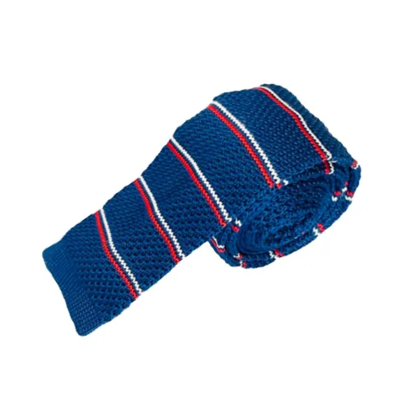 Tricolor_Parallel_Stripes_Men'S_Knitted_Tie,_Narrow_Skinny_Slim_&Trending_Designer_Necktie
