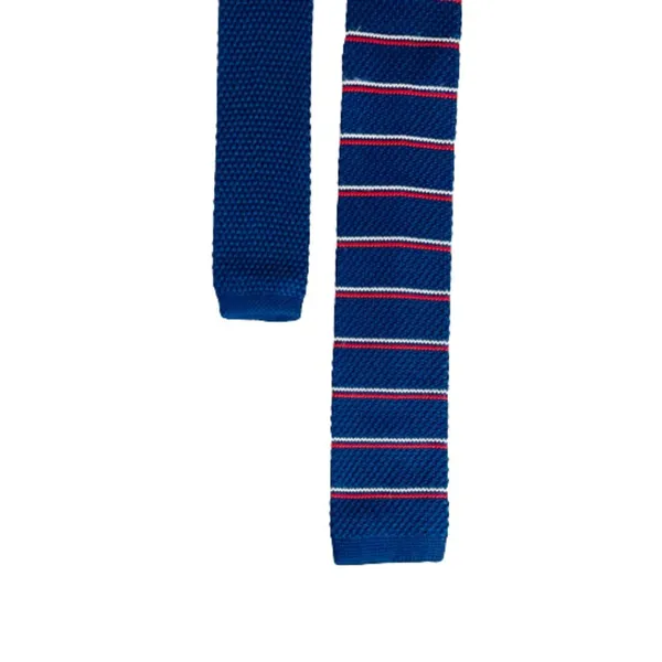 Tricolor_Parallel_Stripes_Men'S_Knitted_Tie,_Narrow_Skinny_Slim_&Trending_Designer_Necktie