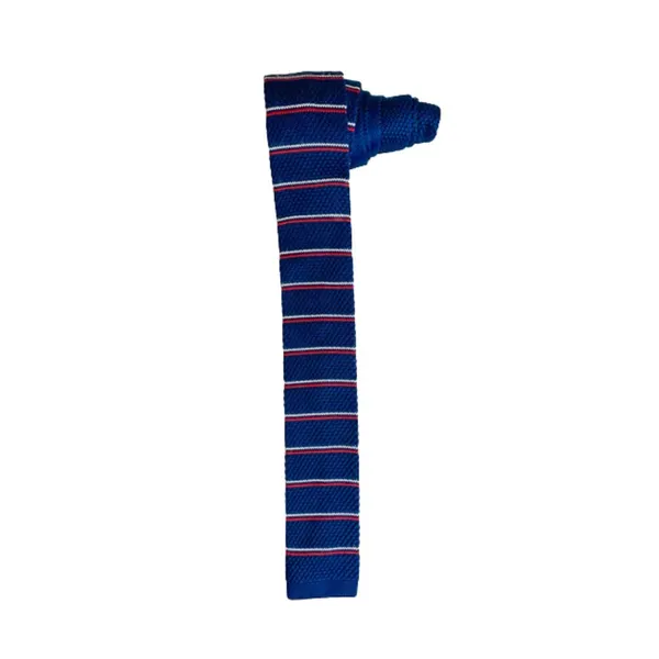 Tricolor_Parallel_Stripes_Men'S_Knitted_Tie,_Narrow_Skinny_Slim_&Trending_Designer_Necktie
