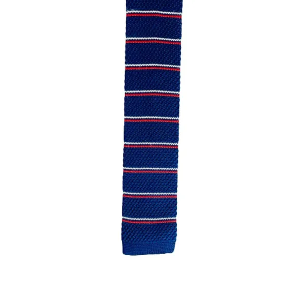 Tricolor_Parallel_Stripes_Men'S_Knitted_Tie,_Narrow_Skinny_Slim_&Trending_Designer_Necktie